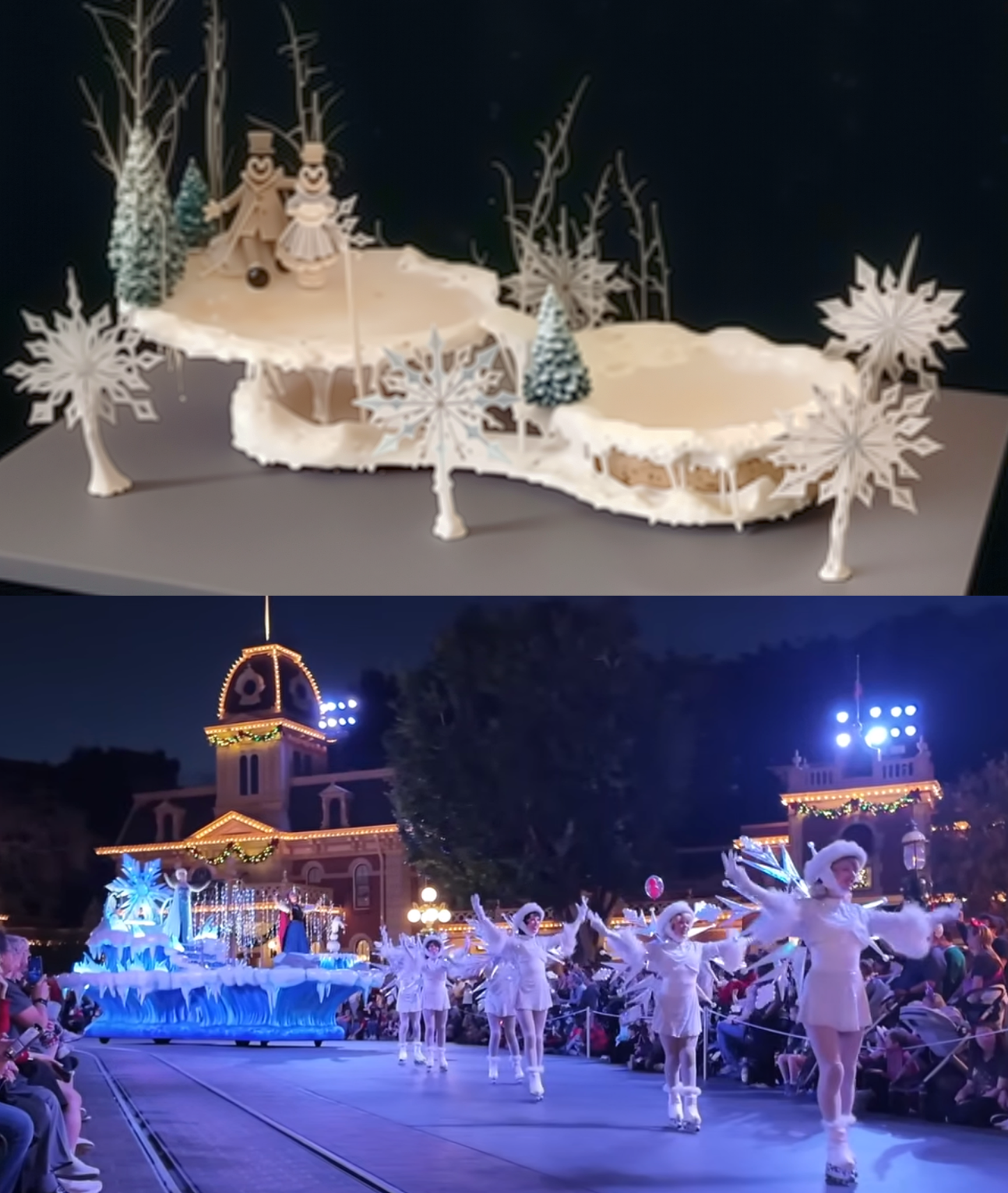 Disney ice skating parade concept and parade